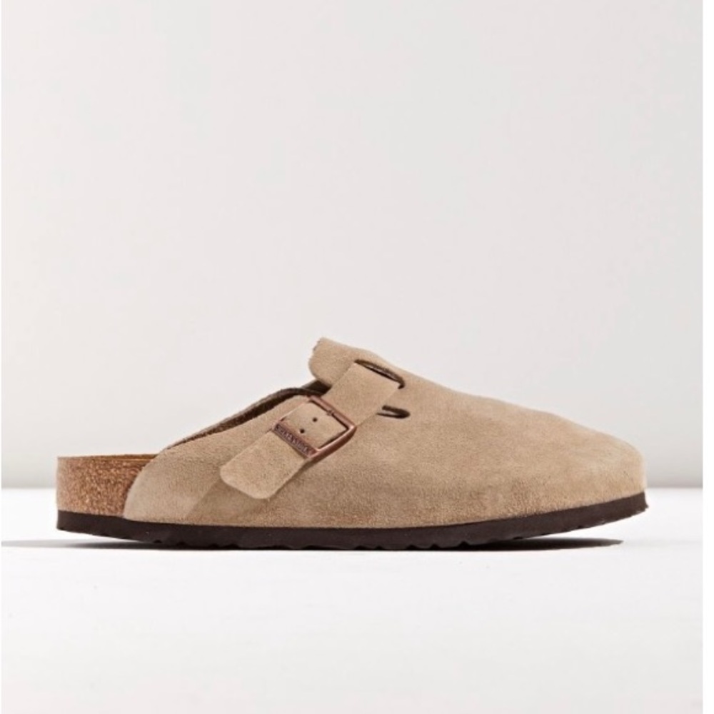 NEW Birkenstock Boston Soft footbed Suede Clog Shoes Taupe Size 43EU 12 - Picture 10 of 10